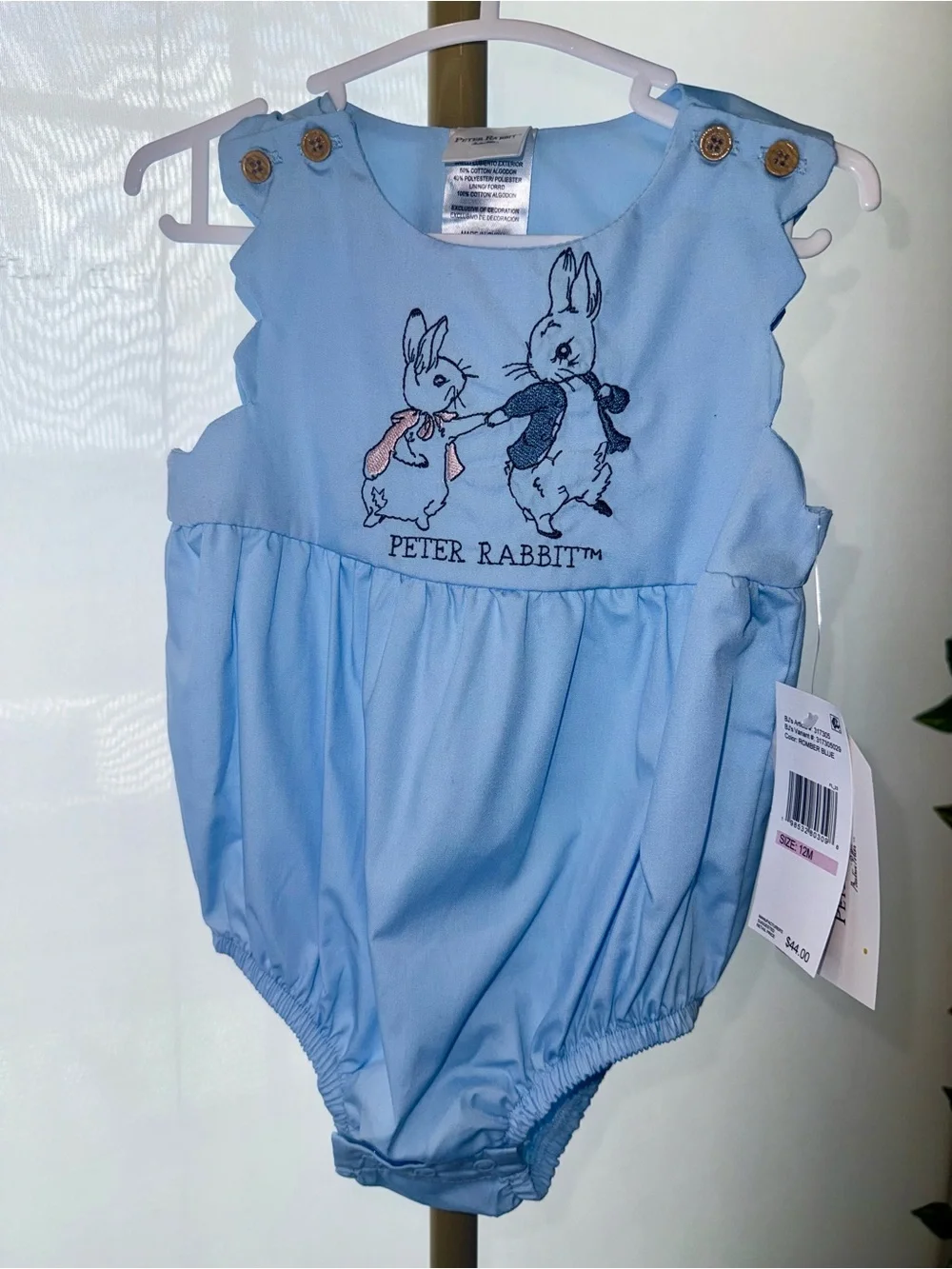 Peter Rabbit Blue Baby One-Piece Bodysuit